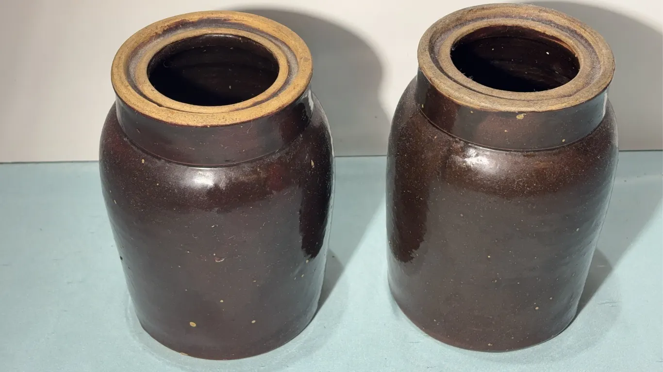 Two Brown Canning Jar Crocs