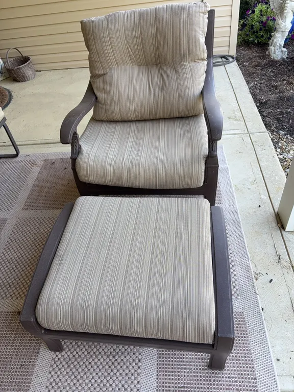 Patio Chair and Ottoman