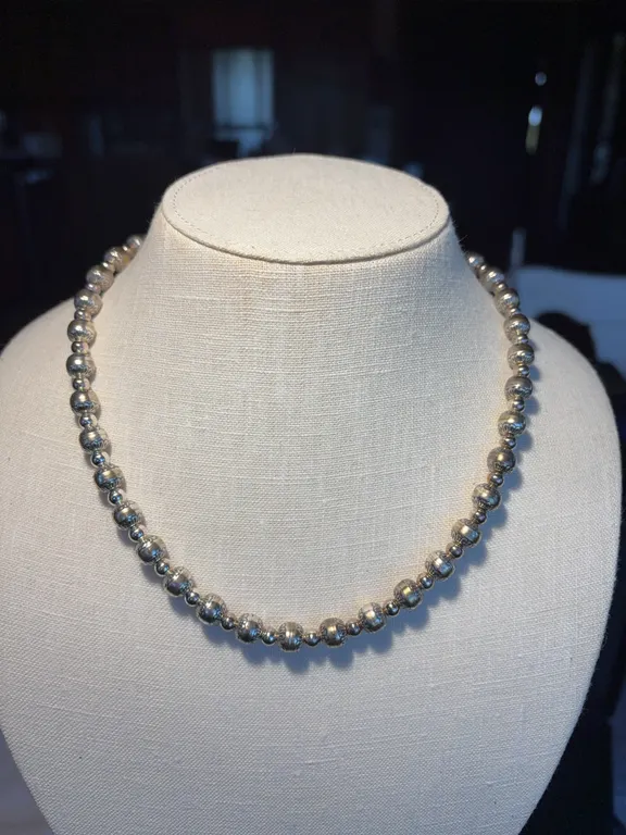 Southwest Sterling Beaded Necklace