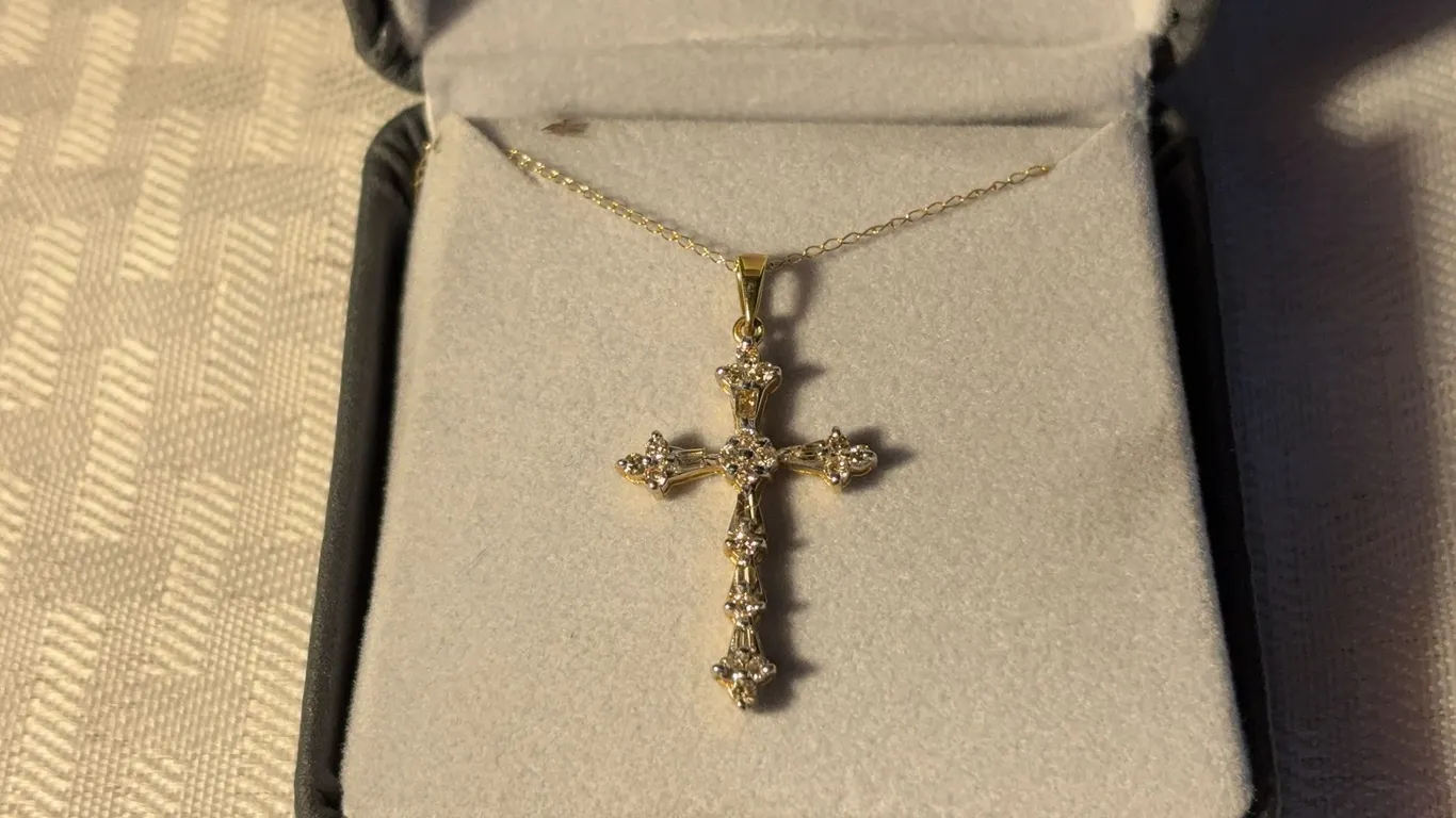 14K Chain with Cross