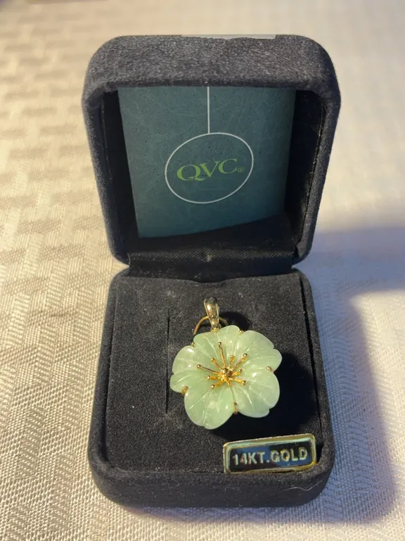 14K Jade Pendant
