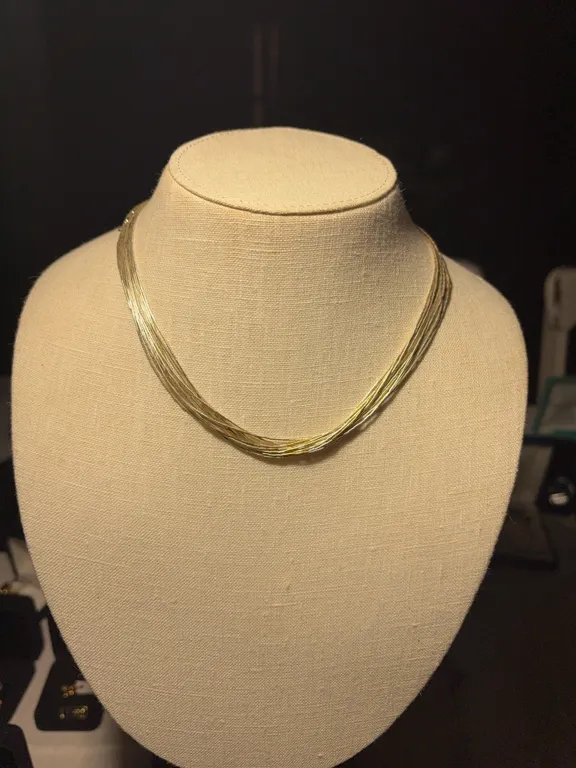 SW Heishi Sterling Silver Stranded Necklace