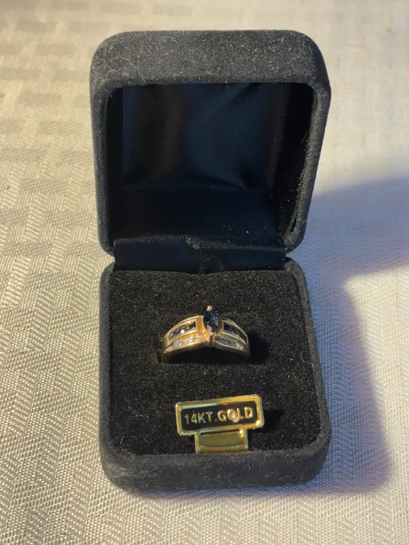 14K Sapphire and Diamond Ring