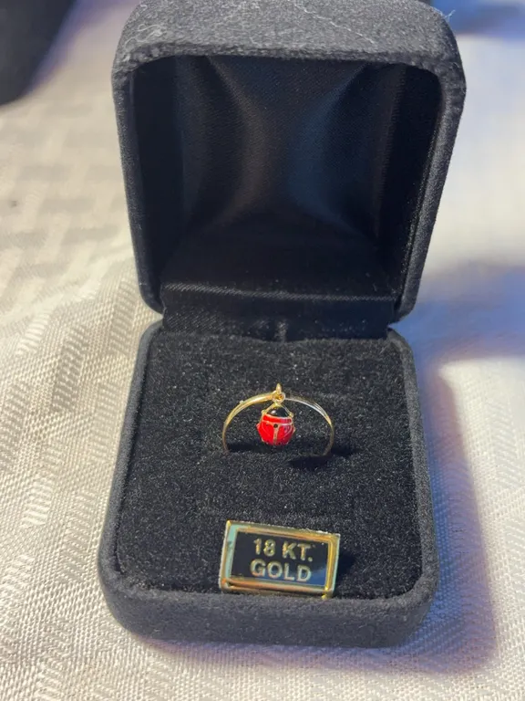 18K Ladybug Ring