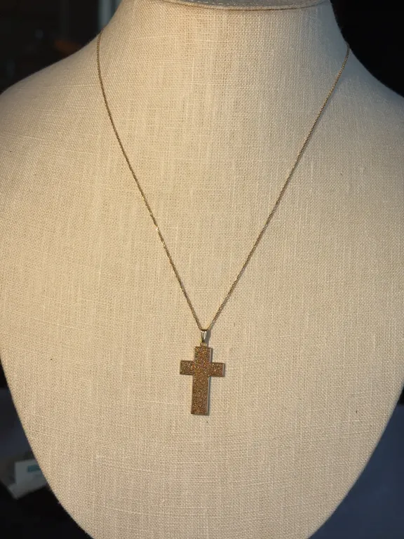 Eterna Gold 14K Lords Prayer Cross Neck Necklace