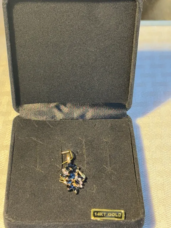 Diamond and Emerald 14K Pendant