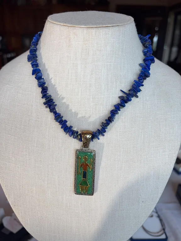 Sterling SW Inlay Lapis Necklace