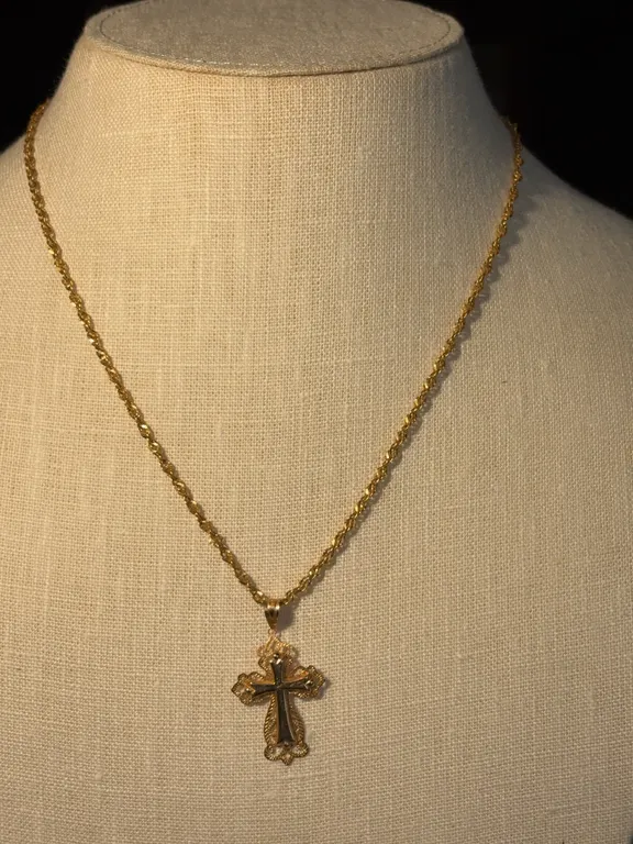 14K Necklace with Cross Pendant