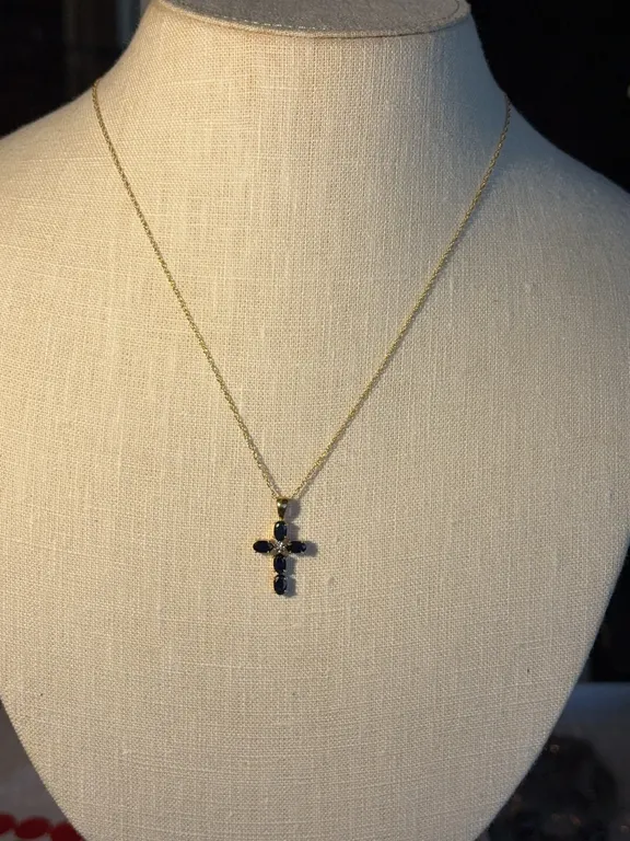 14K Necklace with Cross Pendant