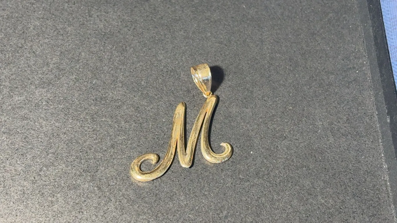 14K Monogram M Pendant