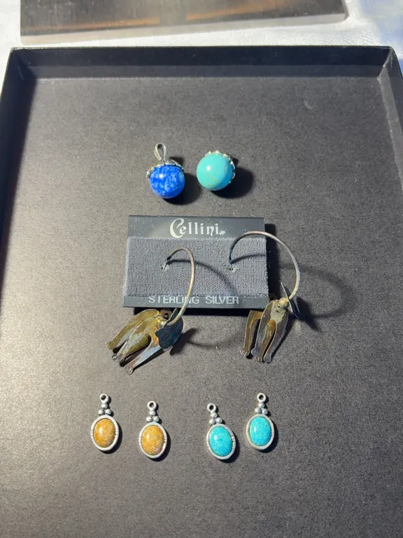 Sterling Pieces and Jade Pendant Necklace