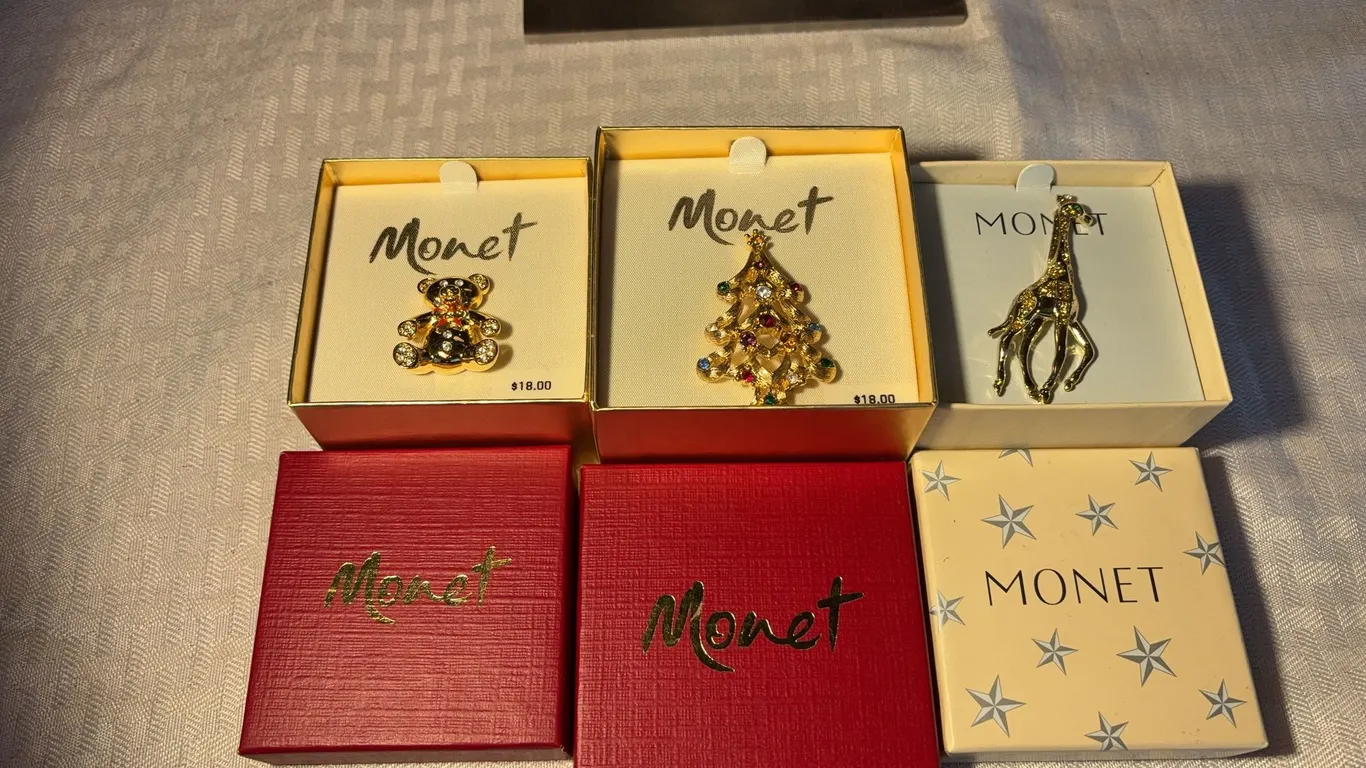 Three Monet Pins NIB