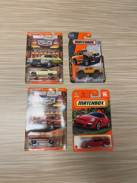 MATCHBOX: 1969 Cadillac sedan Deville / 2016 Chevy Colorado extreme / 1975 Cadillac Eldorado convert