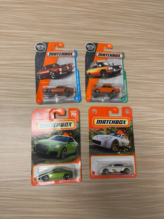 MATCHBOX: 1971 Pontiac Firebird formula / 1970 Datsun 510 rally / Audi TTRS coupe / 2003 Nissan 350