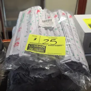 Urban Asian Produce twin bamboo chopsticks. Features individually wrapped pairs in paper sleeves. 100 pairs per pack. 23cm L.