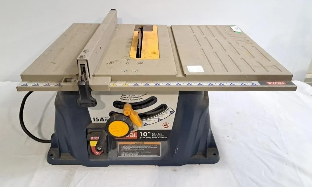 Ryobi 10" 15a, table saw - tested