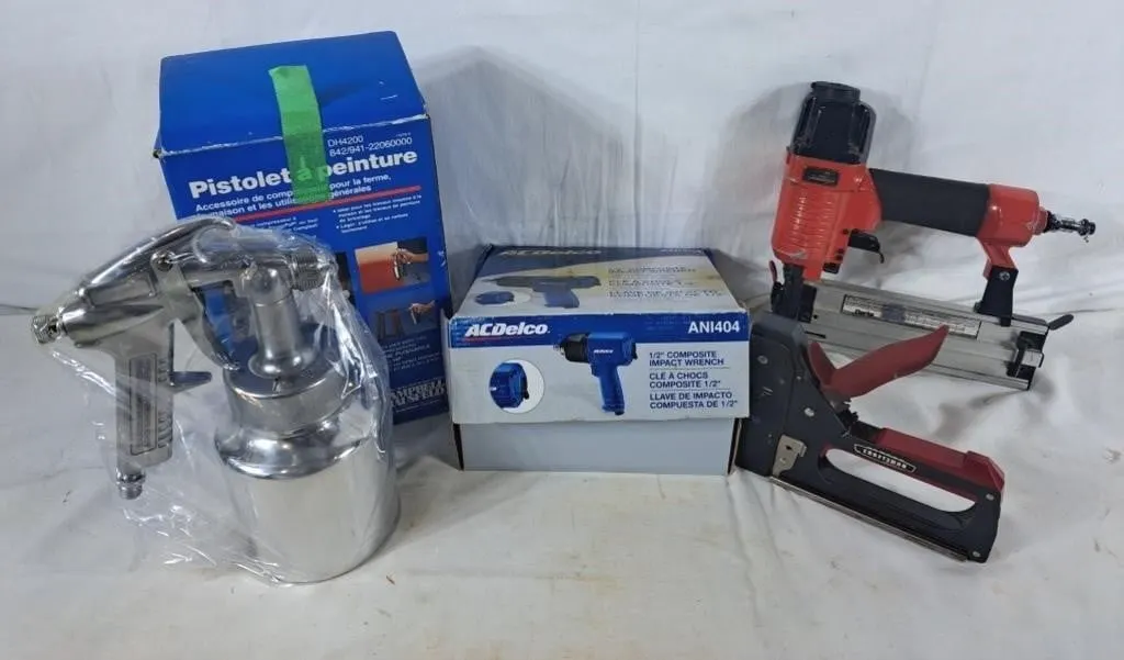1/2" Air Impact, Paint Pistol, 2" Brad Nail Gun