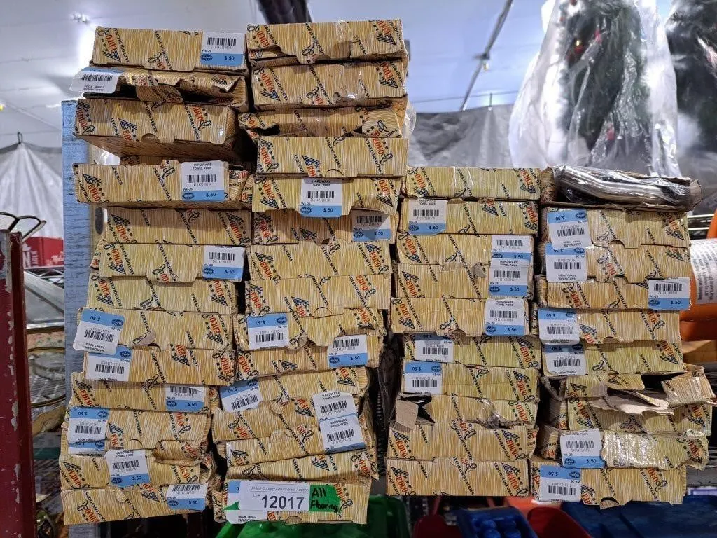 Over 50 boxes of Chrome towelbar