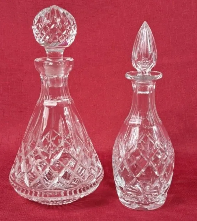 Beautiful Waterford Decanter & Unmarked Crystal