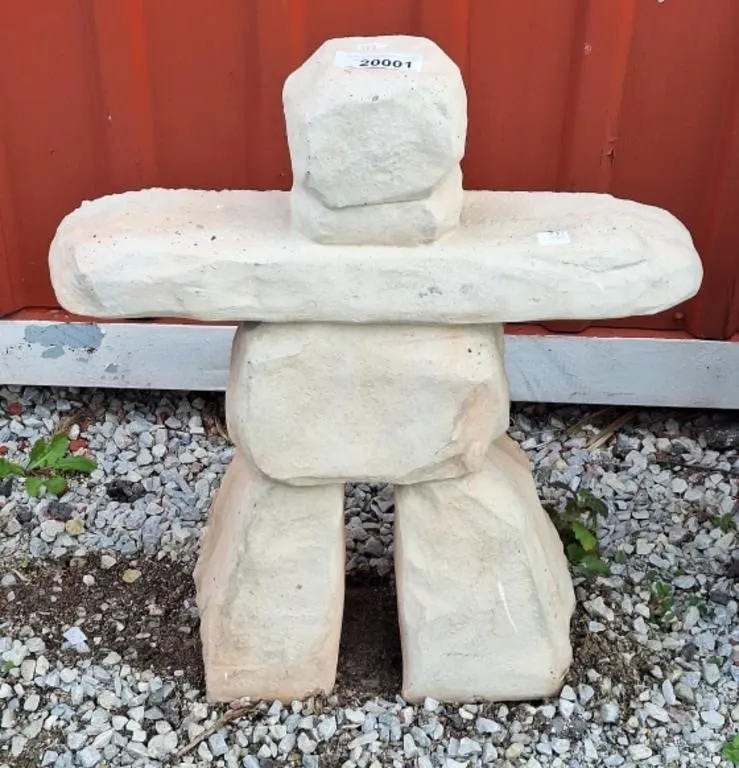 Cement inukshuk