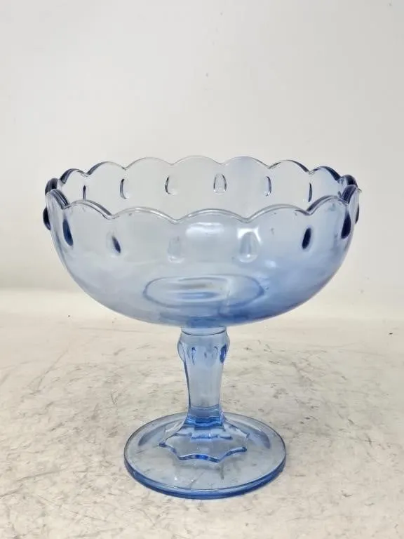 Vintage Indiana Glass Teardrop Pedestal Compote