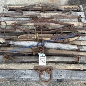 PALLET OF SINGLE TREES, HORSE HANES, BUGGY SEAT
