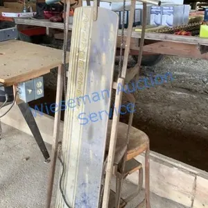 SILVER STREAK WOODEN SLED AND VINTAGE STEP STOOL
