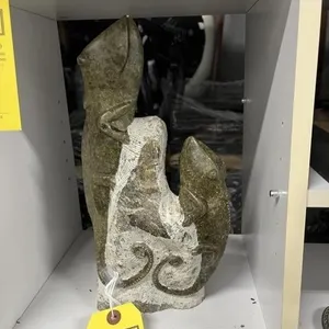 CHAMELEONS SCULPTURE - ZIMBABWE STONE - CLEPHAS ZV