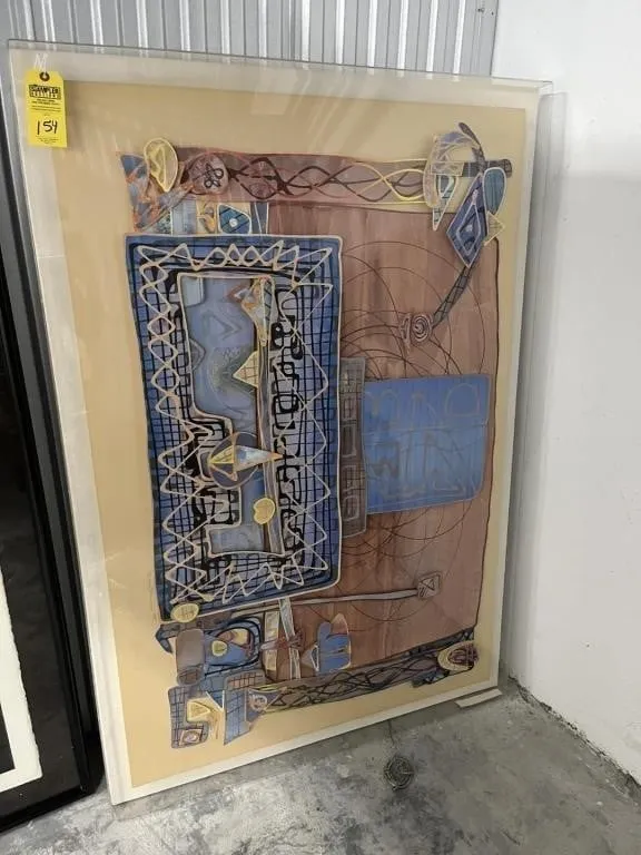 MIXED MEDIA IN PLEXIGLASS - ''PROFILE'' - SIGNED B