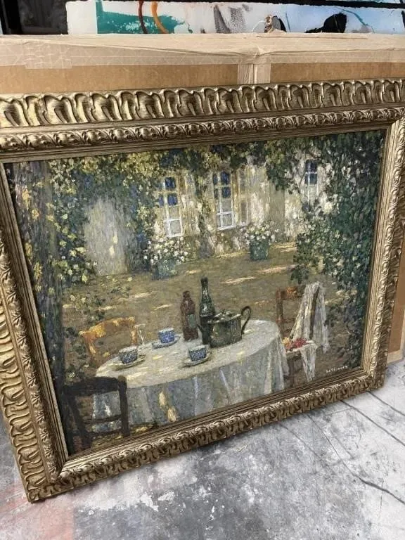 ORNATE GOLD FRAMED ARTWORK - ENHANCED HENRY LESIDA