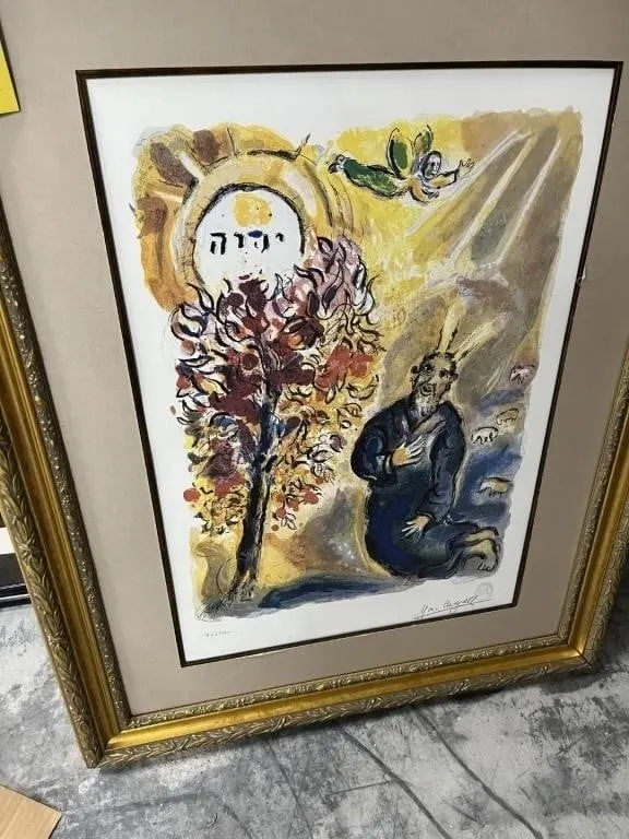 ARTWORK - MOSES & BURNING BUSH - SIGNED MARC CHAGA