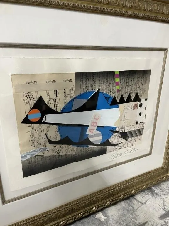 MIXED MEDIA - SIGNED MARVIN MARKMAN - 31''x38''