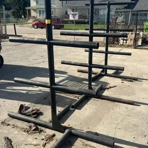 Set of 3 Free Standing Metal Racks For Lumber or