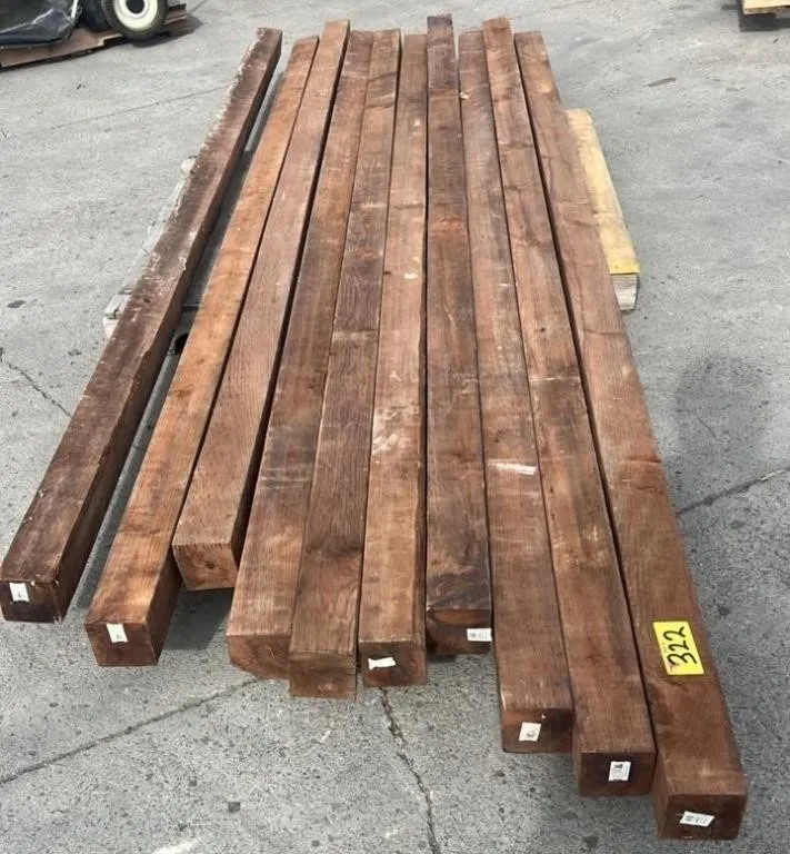 Lot of 10, 4" x 4" x 10ft Treated Beams. #C.