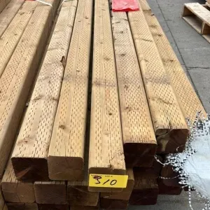 Lot of 19, 4" x 4" x 10ft Treated Beams. #C.