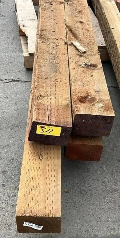 Lot of 1, 4" x 6" x 12ft and 3, 4" x 6" x 10ft
