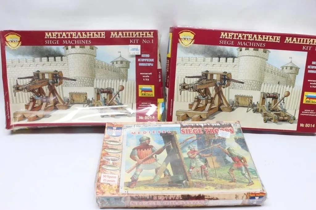 Zvezda Siege Machines Kit No.1 & Medieval Troops