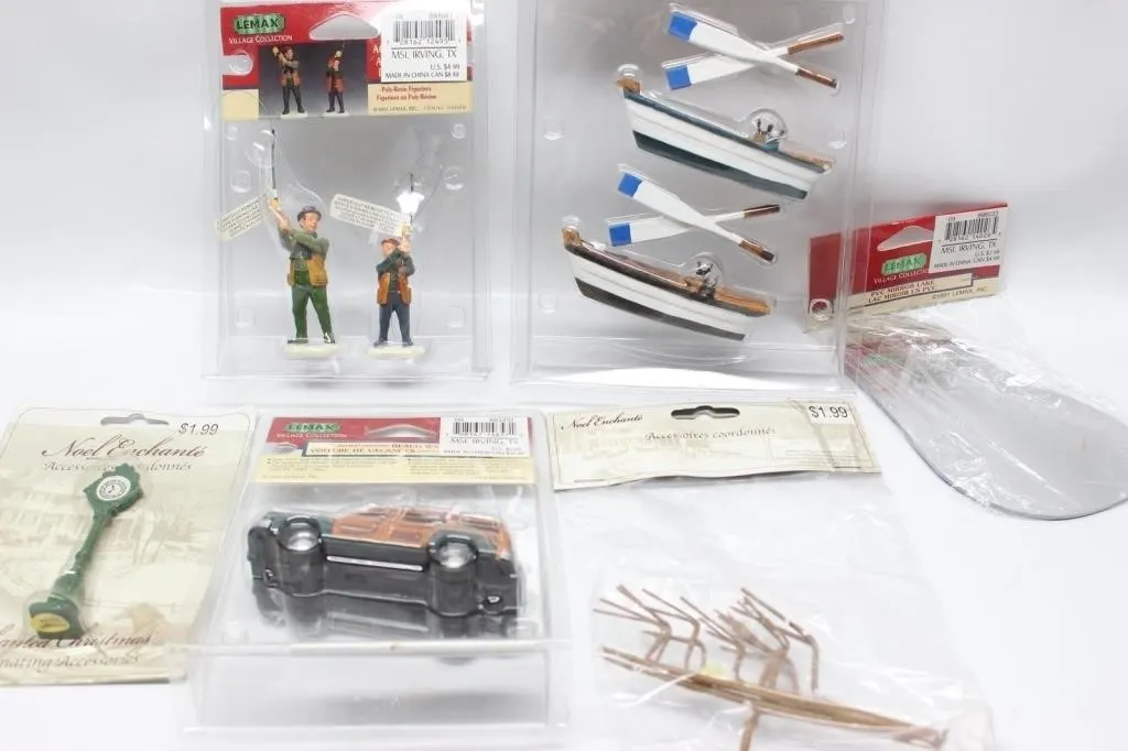 Lemax Village Figurines, Boats & Accessories Lot