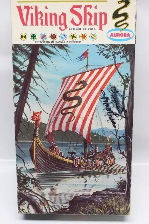 Aurora Viking Ship Model Kit #320-259 (open box)