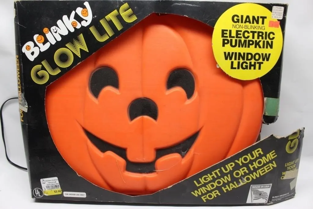 Blinky Glow Lite Electric Pumpkin Window Light