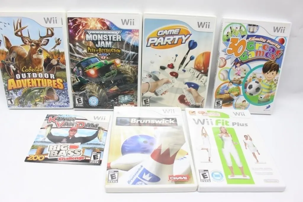 Wii Game Lot: Monster Jam, Cabela's & More