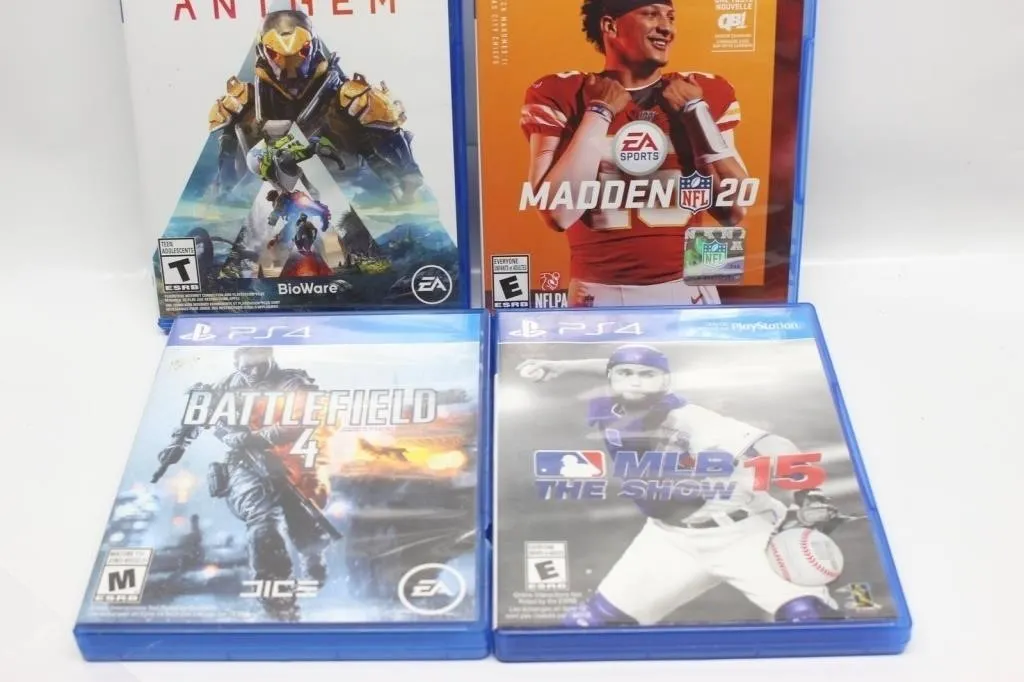 PS4 Game Lot: Anthem, Madden NFL 20, Battlefield