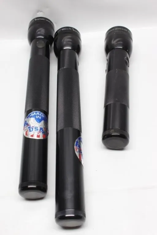 Three Mag-Lite Flashlights