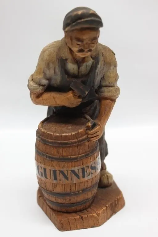 Guinness Advertising Barrel Maker Resin Figure,
