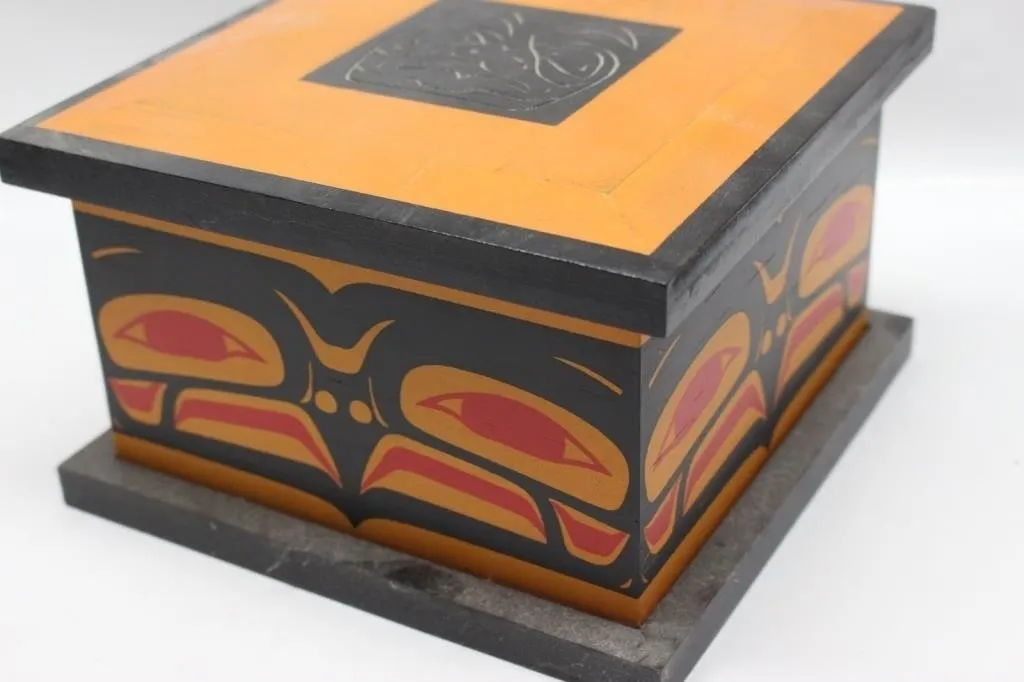 Northwest Coast Native-style painted bentwood box