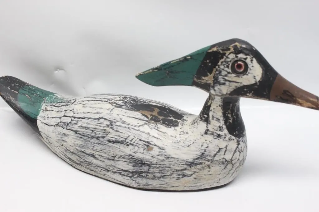 Merganser Drake Wood Decoy, 15" long