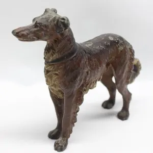 Cast Metal Borzoi / Russian Wolfhound Dog Figurine