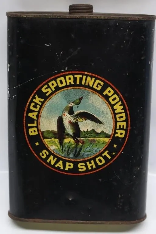 Vintage CIL Black Sporting Powder Tin