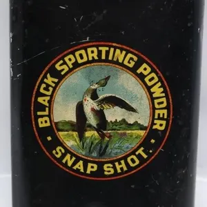 Vintage CIL Black Sporting Powder Tin