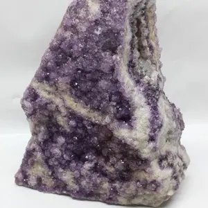Large Amethyst Crystal Cluster Geode Specimen